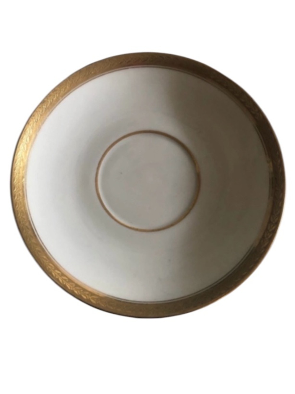 LIMOGES Gold Rim Bone China Teacup Saucer Plate